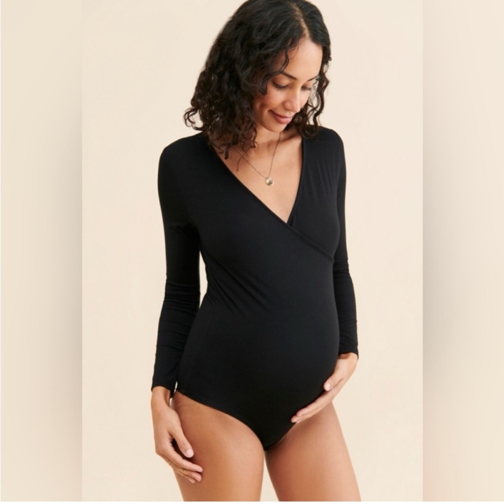 Storq Black Long Sleeve Bodysuit